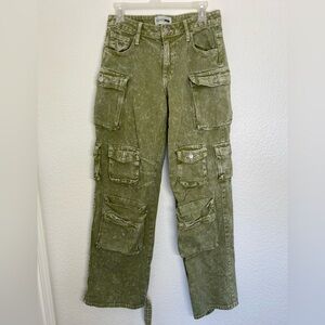 Fashion Nova Olive Cargo Jeans